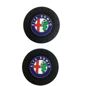 For BMW Colors Cup Coasters 2 Auto Prem Rubber Universal Brand New Sealed